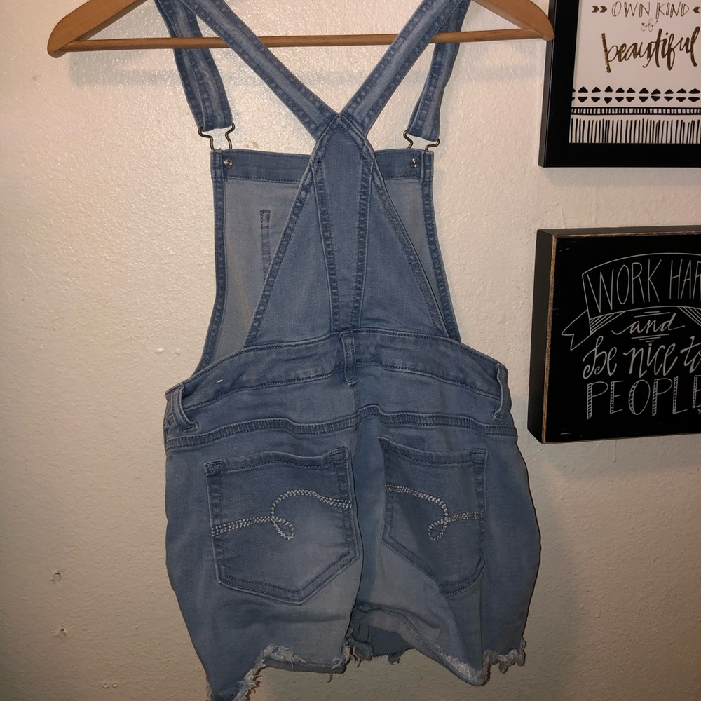 Girls denim short overalls by Justice - Picture 3 of 5